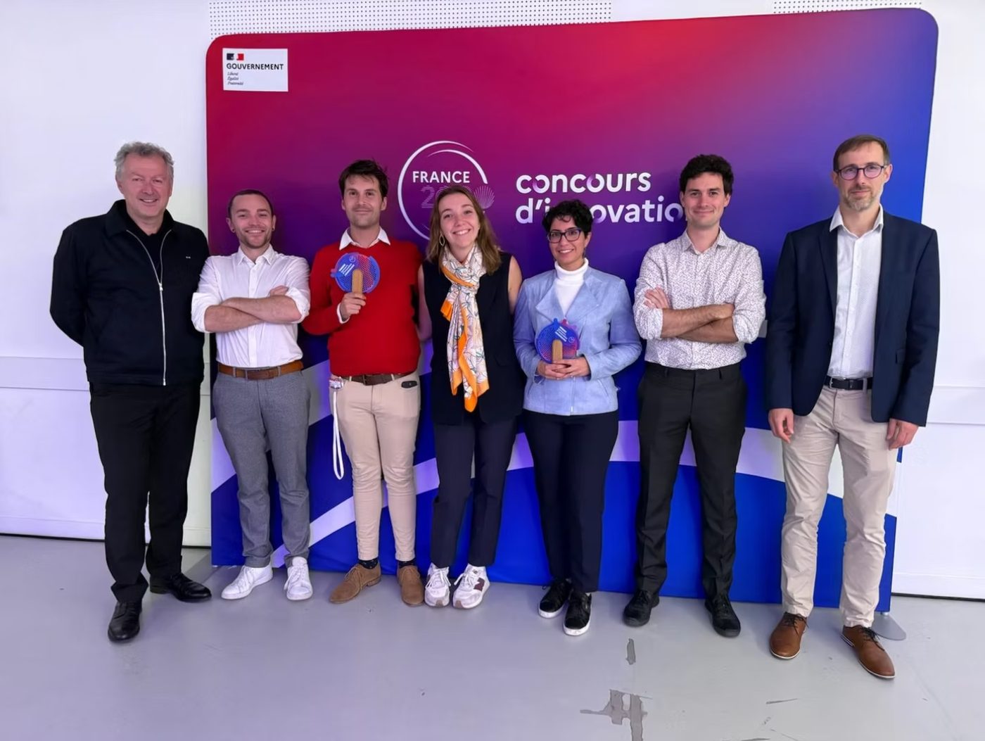 L'équipe lors de la cérémonie du Concours d'innovation de l'État